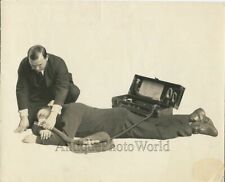 Resuscitator machine oxygenation demonstration patient machine antique photo picture