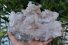 Top Quality White & Pink Quartz Cluster Stone 1.365Kg Crystal Rough, Home Decor picture