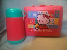 Vintage 1997 Sanrio HELLO KITTY Pink Graphic Plastic Lunchbox  picture