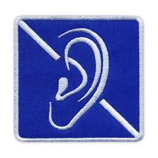 DEAF Sign - symbol for deafness Patch/Badge Embroidered picture
