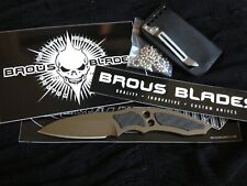 Brous Blades Custom Knife 3/16'' Cerakote D2 Steel, Carbon Fiber, Kydex sheath picture