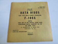 USAF Data Disc Type MB-8 Flight Computer Discs F-100A  (2 Discs) P/N FAA91-12 picture