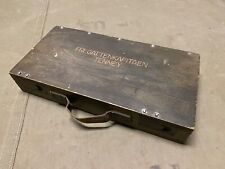 ORIGINAL WWII GERMAN KRIEGSMARINE NAVY CAPTAIN PERSONAL ITEMS WOODEN CARRY CASE picture