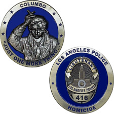BL7-005 LAPD Columbo Challenge Coin Los Angeles Police Department Homicide Lieut picture