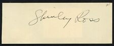Shirley Ross d1975 signed autograph 2x5 cut Actress Thanks for the Memory BAS picture