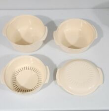 Tupperware Set 4 Peice Microwave Stack Steamer Cooker 3 Qt,  1 3/4 Qt,  picture