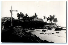 c1940's Sea View Mt. Lavinia Hotel Ceylon Sri Lanka Vintage RPPC Photo Postcard picture