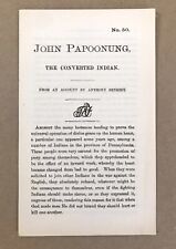 ORIGINAL: John Papoonung Tract, Society of Friends, 1800s Pamphlet (Quakers) picture