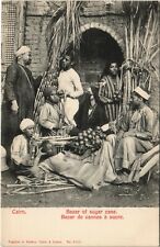 PC EGYPT, CAIRO, BAZAR OF SUGAR CANE, Vintage Postcard (b35517) picture