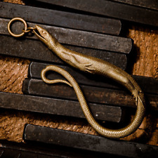 Retro Vintage Brass Lizard Hook Key Multi Use Pin Pendant Chain Keychain Bag Zip picture