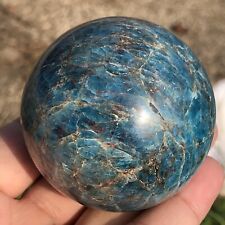 359g Natural Blue Apatite Quartz Crystal Ball Mineral Specimen Energy Healing picture