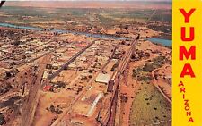 Yuma AZ Arizona Train Railroad Station Depot Aerial View 1950s Vtg Postcard A60 picture