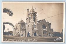 Long Beach California CA Postcard RPPC Photo Methodist Church Daugherty 1909 picture