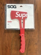 Supreme SOG Hand Axe Red New *DS* (packing Manufacturing Error) picture