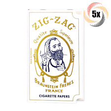 5x Packs Zig Zag White France Single Wide Rolling Papers | 32 Papers Each | picture