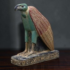 Ancient Egyptian Thoth Falcon God Statue Rare Antique Pharaonic Mythology BC picture