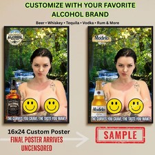 Sexy Pinup Girl Custom Alcohol Poster Any Beer Whiskey Tequila Vodka Brand # 319 picture