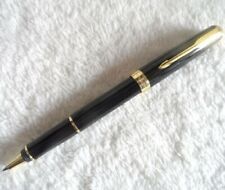 Outstanding Parker Sonnet Series Black/Gold Clip 0.5mm Nib Rollerball Pen picture