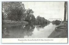 c1910's Wapsipinicon River Rock Island RR Bridge Independence IA Posted Postcard picture