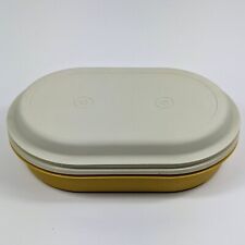 Vintage Tupperware 3 Piece Oval Hot Cold Server Harvest Almond 1326 1327 1328 picture