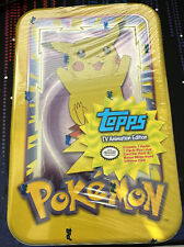 1999 Topps TV Animation Edition Pokémon Factory Sealed Tin - Pikachu picture