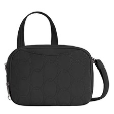 Travelon Anti-Theft Runways Double Compartment Crossbody, Black picture
