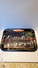 Vintage 1999 Budweiser Limited Edition Metal Serving Tray Spring Clydesdales Nos picture