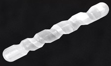 Polished Natural Selenite Crystal Massage Wand " Smooth Spiral Energy Stick Log picture