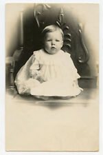 RPPC - Cute Baby - Propped in Large Chair  picture