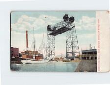 Postcard South Halsted Lift Bridge Open Chicago Illinois USA picture