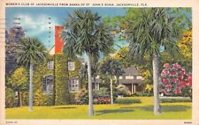 D2040 Women's Club from Banks of St. John's River, Jacksonville Linen PC Tichnor picture