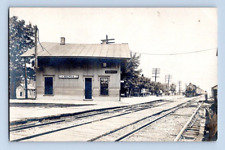 RPPC 1908. CHENOA, ILLINOIS. TRAIN DEPOT. POSTCARD. DD17 picture