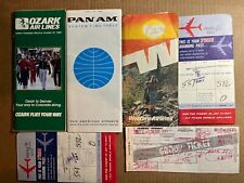 Vintage defunct airlines ephemera - timetables, tickets, boarding passes picture