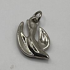 Dove of Peace Pendant Silver Tone Holy Spirit Charm picture