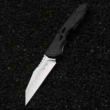 Black Anodized Aluminum Handle Folding Pocket Knife Wharncliffe Blade  picture