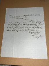 1849 Letter to Hartford CT Lawyer on His Foote Foot Genealogy Book New Berlin NY picture