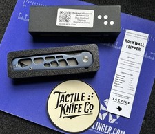 Tactile Knife Co Skeletonized Rockwall Flipper V2 Slate Blue MagnaCut Blade EDC picture