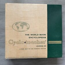 VINTAGE CYCLO-TEACHER LEARNING STUDY AID 1961 NOS The World Book Encyclopedia picture