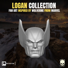 Logan Wolverine v1 custom head for Marvel 4