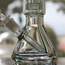 Super Thick 12 INCH Bong Matrix Water Pipe Clear Glass 15mm Beaker Hookah USA picture