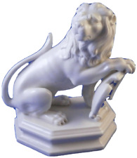 Vintage Nymphenburg Porcelain Lion Shield Figure Figurine Porzellan Loewe Figur picture