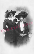 Vintage Old 1905 Photo reprint of African American Women in Edwardian Hat Dress picture