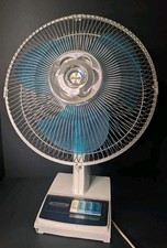Vintage Panasonic Blue Blade 5WAY Oscillation FAN 12" Med Speed Not Working picture