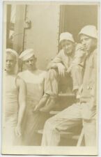 Sailors Taking a Break Real Photo Vintage Postcard RPPC picture
