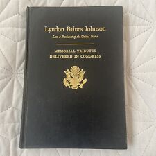 SIGNED Walter Mondale - Lyndon Baines Johnson (1973) Memorial Tributes  HC Book picture