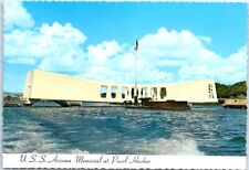 Postcard - Famous battleship, U.S.S. Arizona Memorial at Pearl Harbor - Hawaii picture