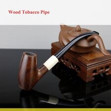 1pcs New Creative Smoking Pipe 16cm Big Tobacco Pipe 9mm Filter Ebony Wood Pipe picture
