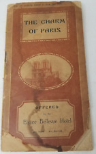 1922 The Charm of Paris Elysee Bellevue Hotel Travel Brochure Maps Photos picture