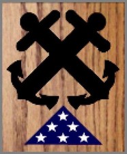 BOATSWAINS MATE MILITARY AWARD WOOD SHADOW BOX MEDAL DISPLAY CASE picture