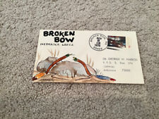 1976 BROKEN BOW Nebraska: Signed FOLK ART WATERCOLOR Postal Cover GEORGE HARROD picture